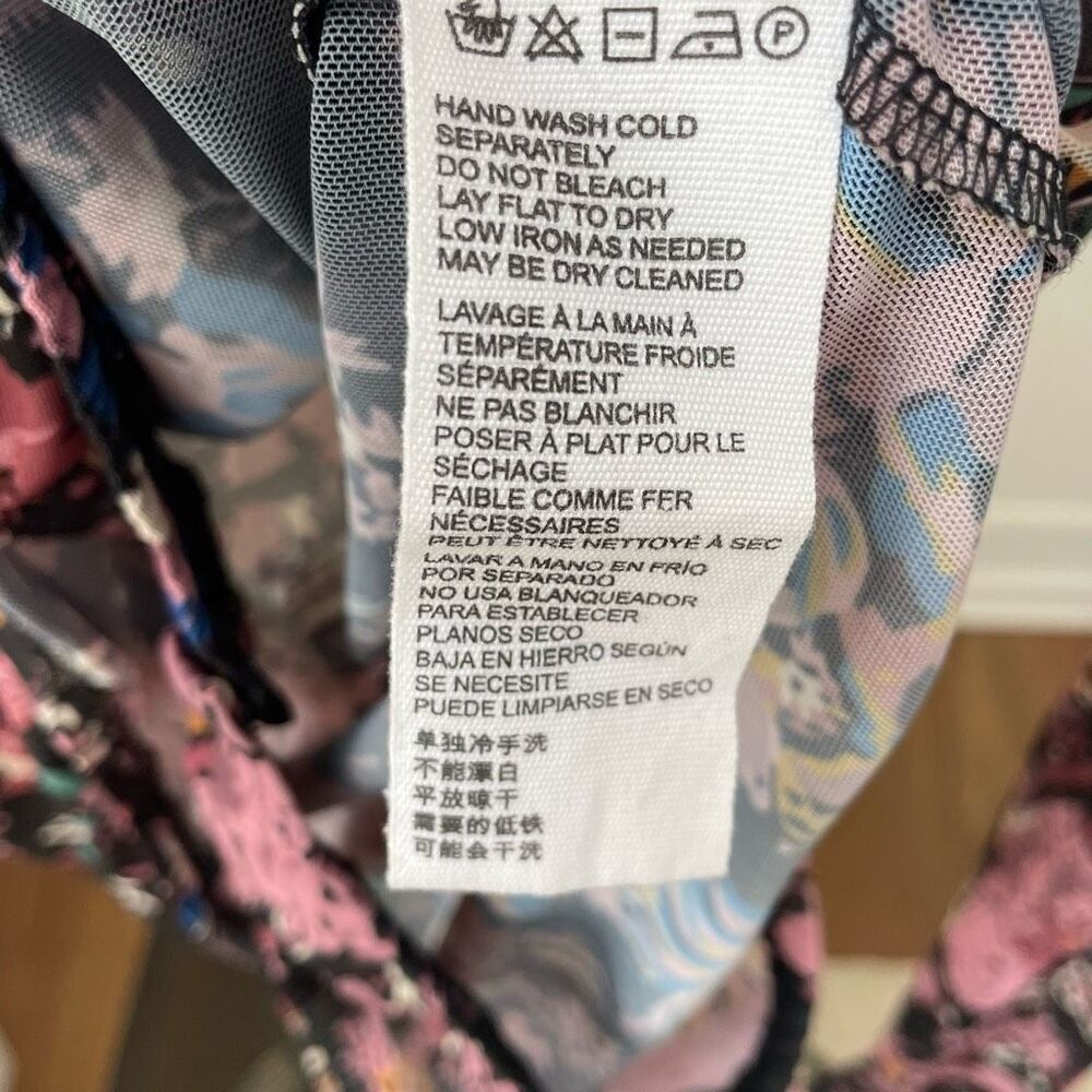 Cleobella Melanie Bodysuit Jolie Print Mesh Sheer S - Picture 8 of 9
